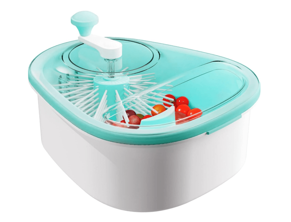 Fruit Cleaning Device Large Fruit Washer Spinner with Brush,