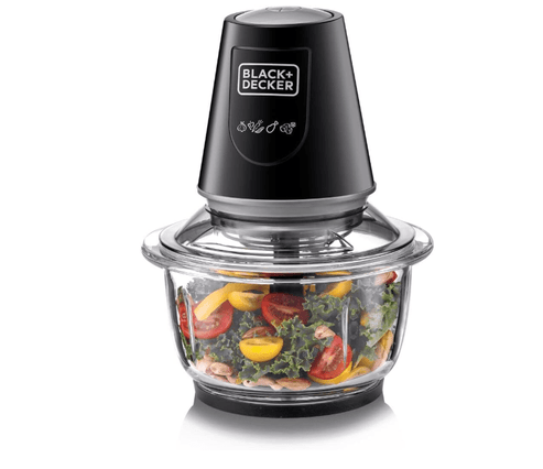 Food Processors with 2 Bowls, 400W Meat Grinder, Food Chopper Electric, 2 Speed, 8Cup Glass and 8Cup 304 Stainless Steel, 2 Blades, Spatula (Grey)