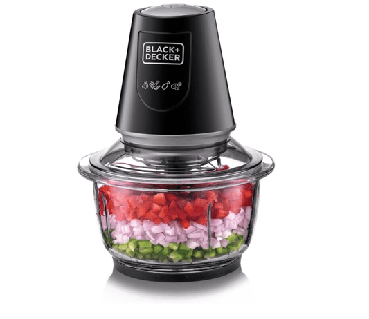 Food Processors with 2 Bowls, 400W Meat Grinder, Food Chopper Electric, 2 Speed, 8Cup Glass and 8Cup 304 Stainless Steel, 2 Blades, Spatula (Grey)