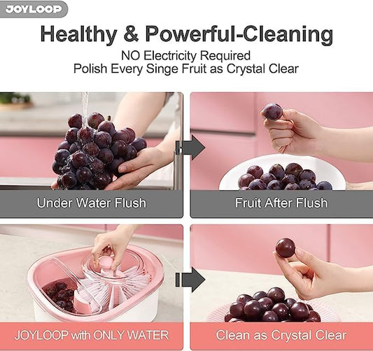 Fruit Cleaning Device Large Fruit Washer Spinner with Brush,
